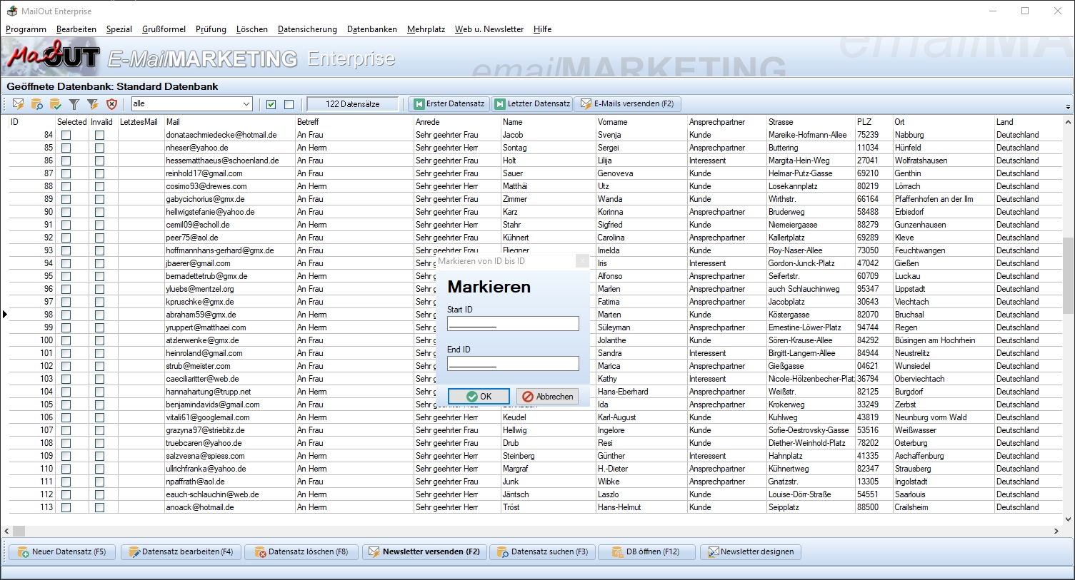 Serienmail Software